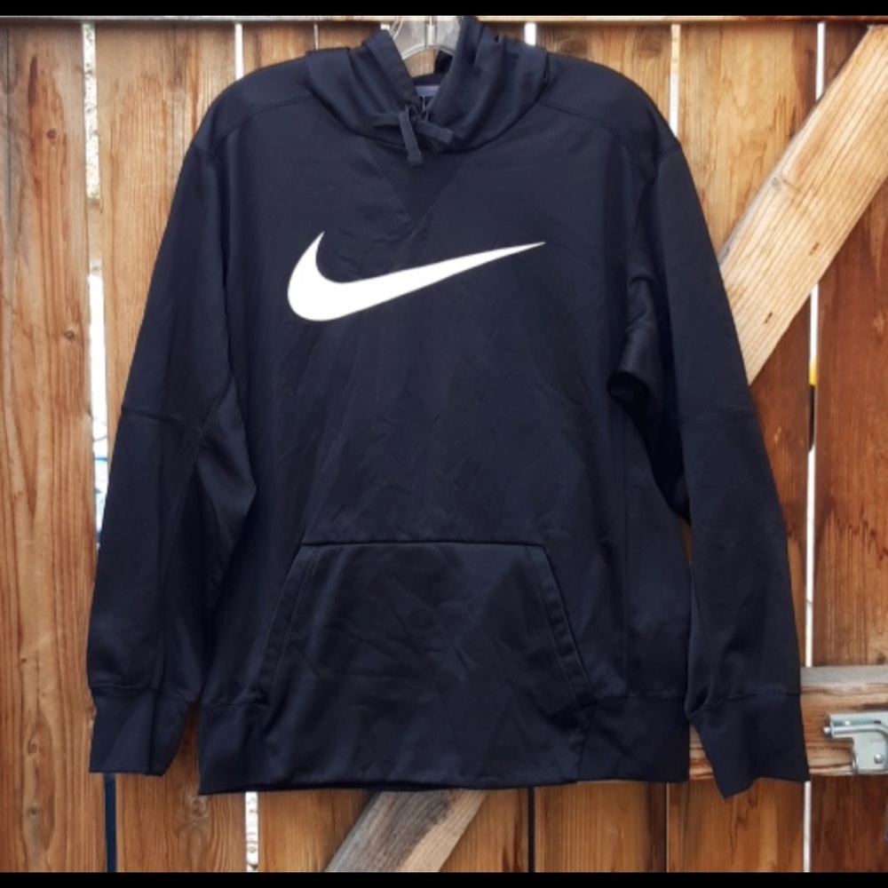 Nike therma-fit black hoodie sweatshirt sz large